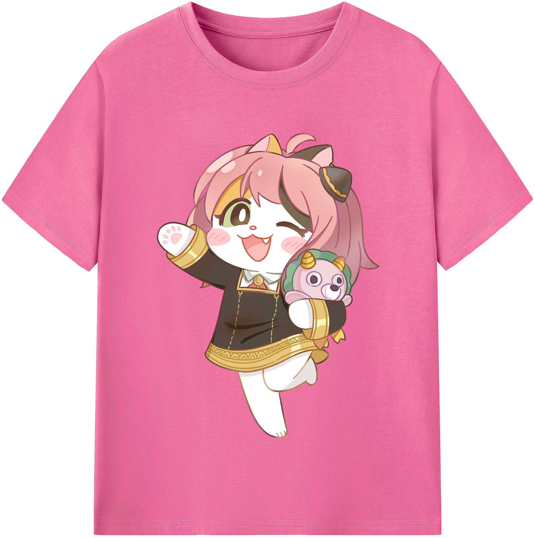 （画像用） SPY×FAMILY间谍家家酒 レディースカジュアルプリントTシャツ（綿100％）